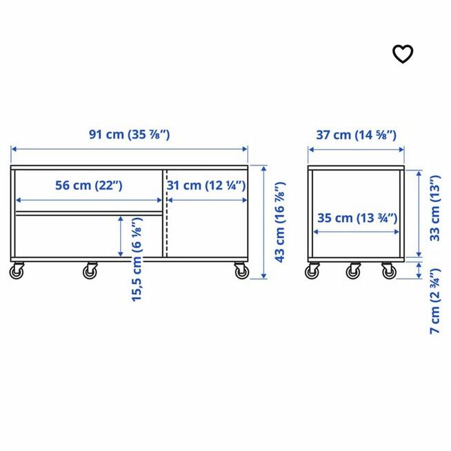 Sprzedam stolik na kółkach kawowy Ikea do negocjacji