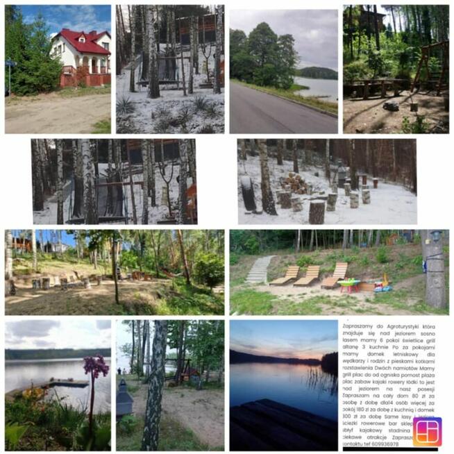 Agroturystyka z linią brzegową dom pokoje domki