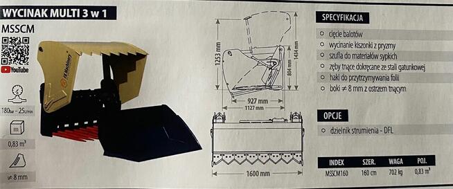 Wybierak kiszonki FK MACHINERY wycinak szczękowy 3 w 1 MULTI
