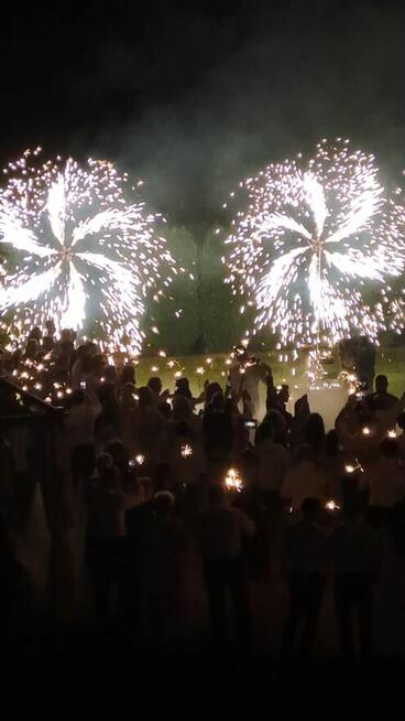 Foto-budka 360⁰ ciężki dym oraz wiatraki iskier