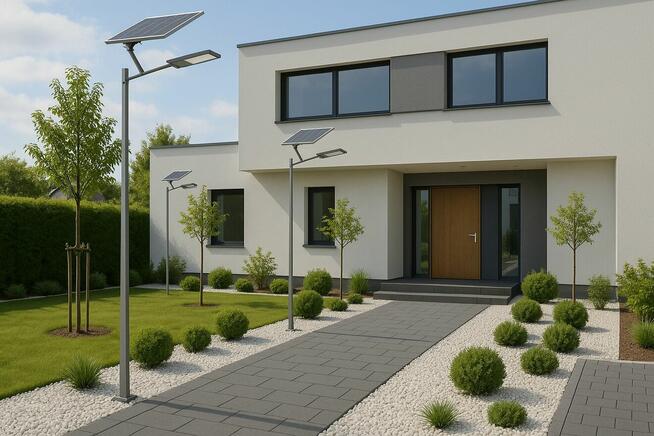 Lampa ogrodowa solarna LED latarnia słup ogrodowy