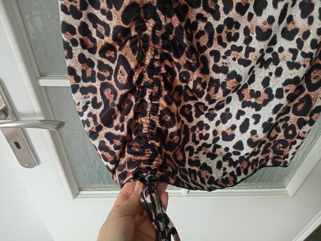 Spódniczka mini w panterkę, XL