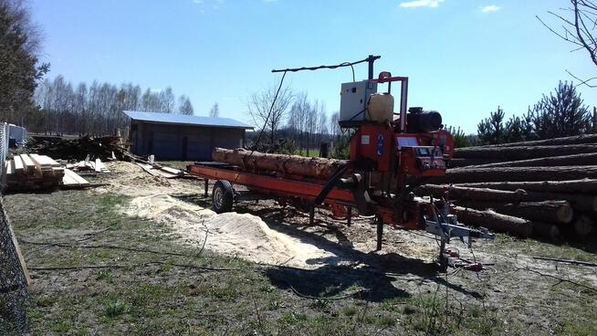 Tartak mobilny trak taśmowy przejezdny