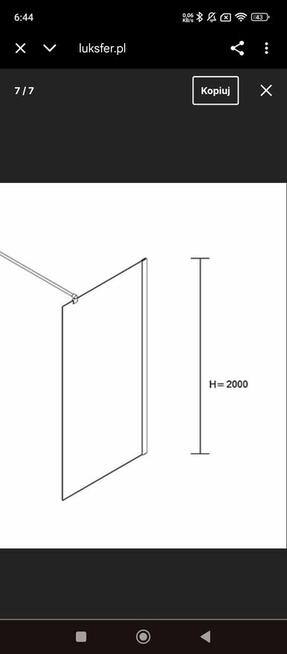 Kabina prysznicowa ( ścianka)