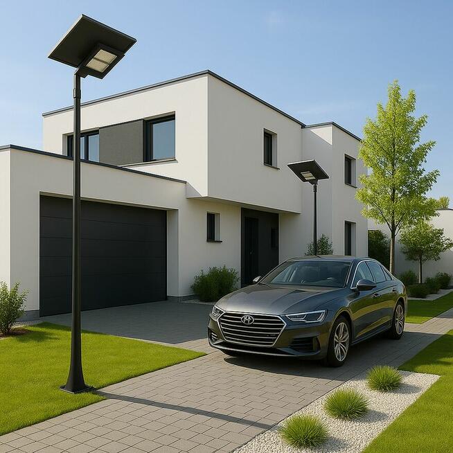 Lampa ogrodowa solarna LED latarnia słup ogrodowy