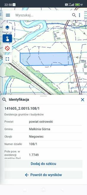 Działka rolno-budowlana 1,77 ha