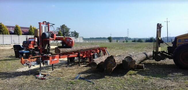 Tartak objazdowy mobilny trak taśmowy