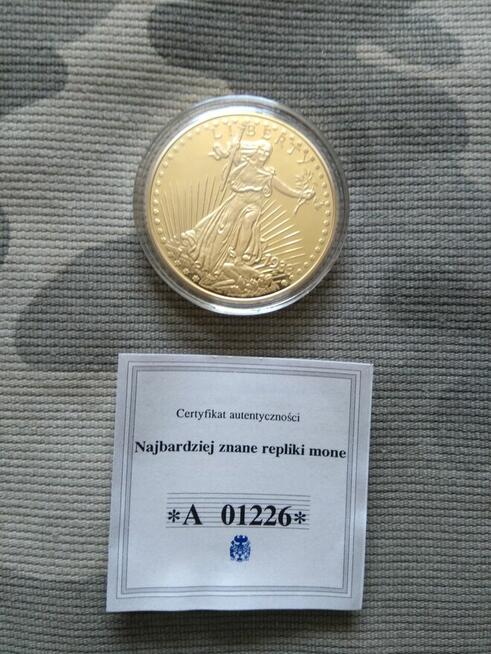 25. Replika amerykańskiej monety złotego orła z 1933 r.