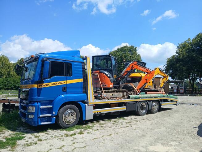 Pomoc drogowa, laweta, transport ciągników, koparek, maszyn
