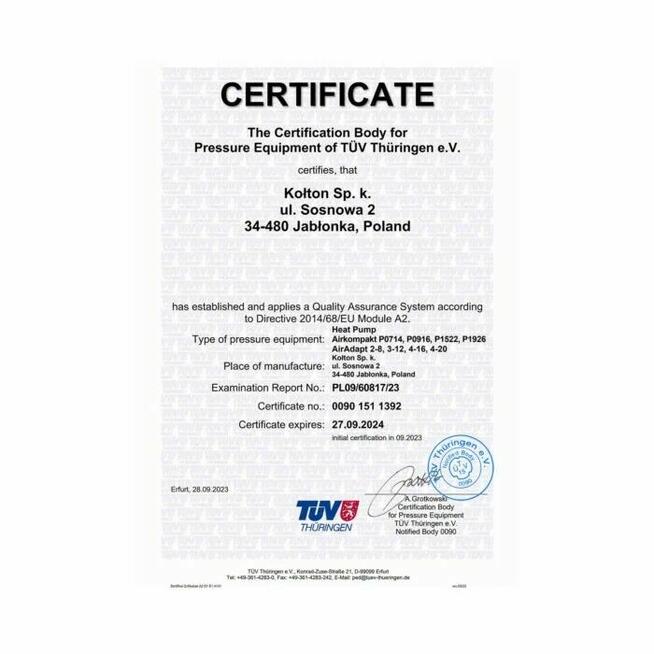 POMPA CIEPŁA KOŁTON AIRKOMPAKT 7/9 KW BUFOR 300L BOJLER CWU