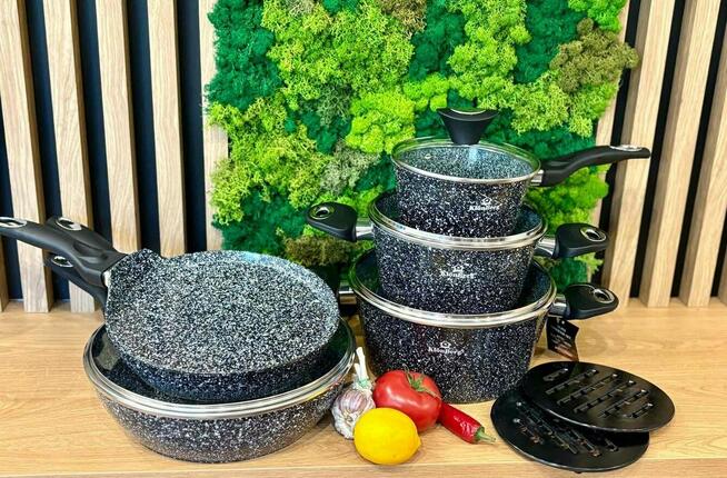 Garnki marmurowe komplet