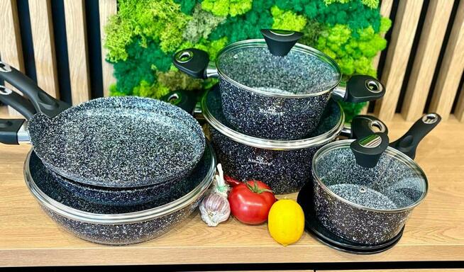 Garnki marmurowe komplet