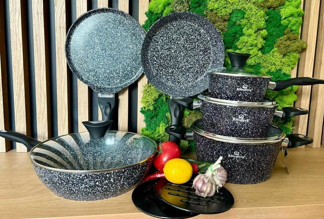 Garnki marmurowe komplet