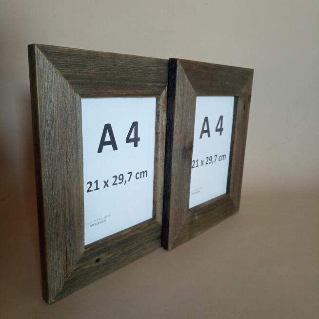 Ramka Drewniana A4 Stare Drewno