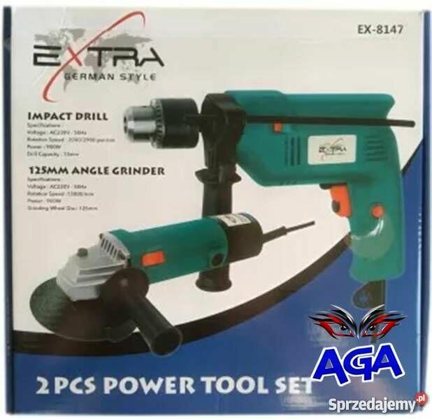 Wiertarka plus szlifierka