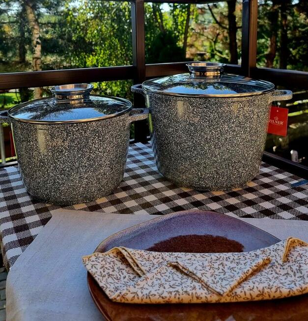 Garnki marmur rosołowe