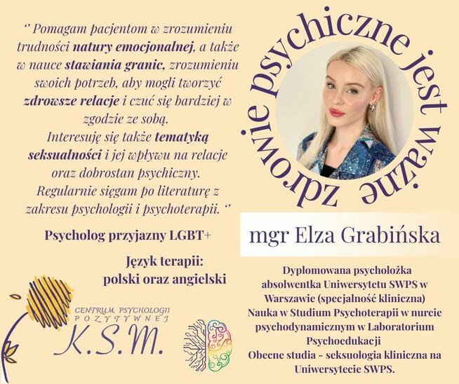 Psycholog Konsultacja psychologiczna Wsparcie psychologiczne