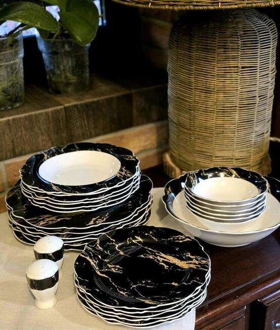 Serwis obiadowy marmur dwa wzory