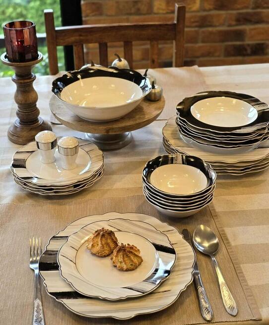 Serwis obiadowy marmur dwa wzory