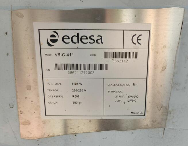 Witryna chłodnicza do zabudowy 77/25/6