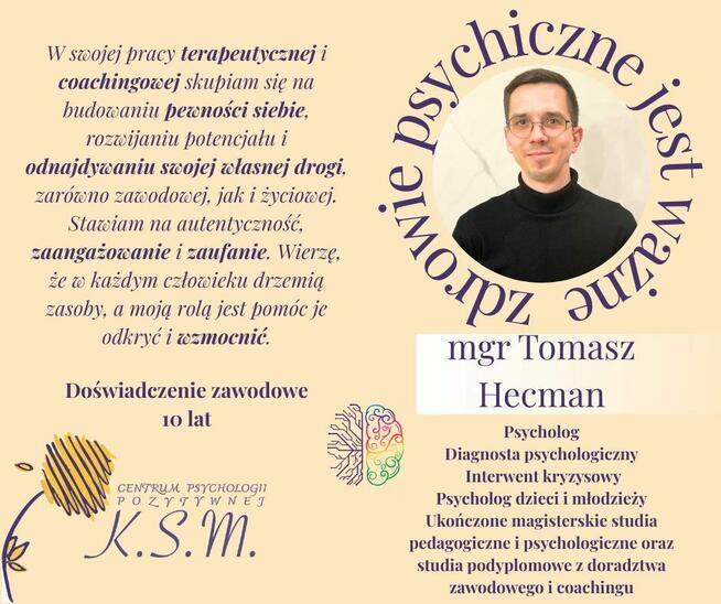 Psycholog Konsultacja psychologiczna Wsparcie psychologiczne