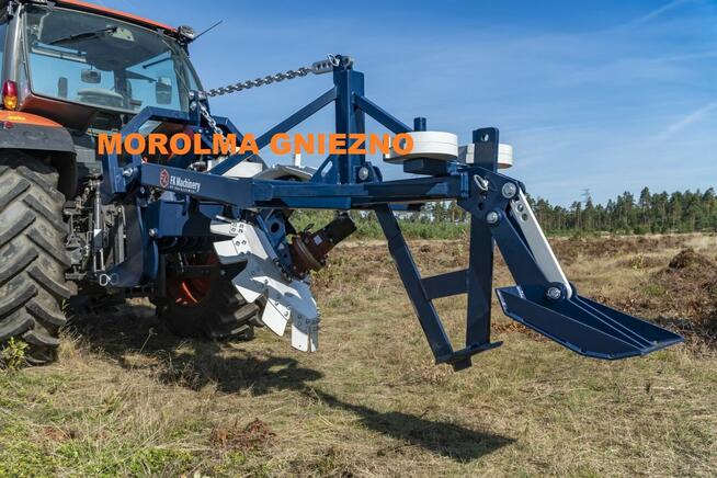 Pług leśny aktywny do lasu KOŁASZEWSKI z hydromotorem pogłęb