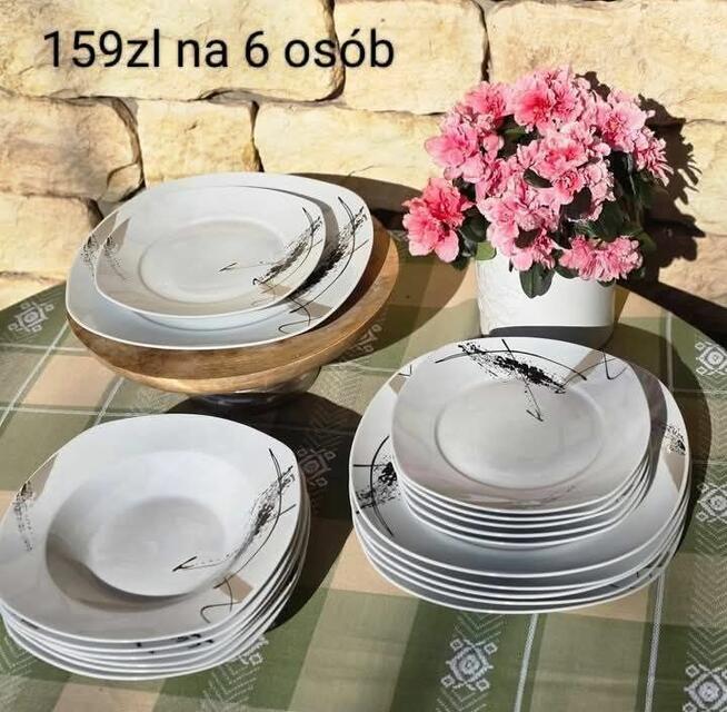 Talerze 18 el różne wzory
