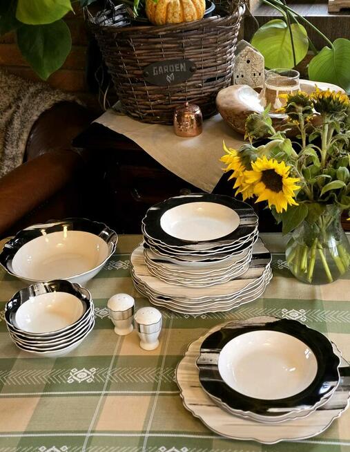 Serwis obiadowy marmur dwa wzory