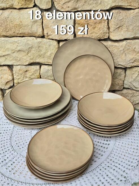 Talerze 18 el różne wzory