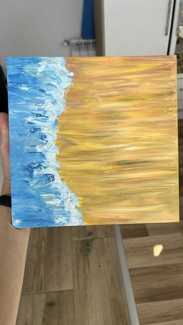 Obrazy ręcznie malowane, akryl 25*25