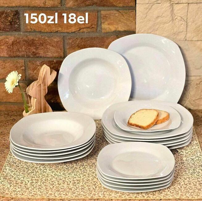 Talerze 18 el różne wzory