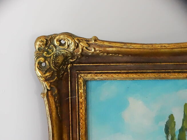 Obraz olejny na płótnie Antone Heydt (1880) pejzaż z winnicą