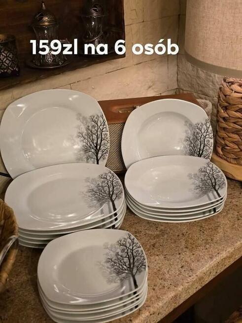 Talerze 18 el różne wzory