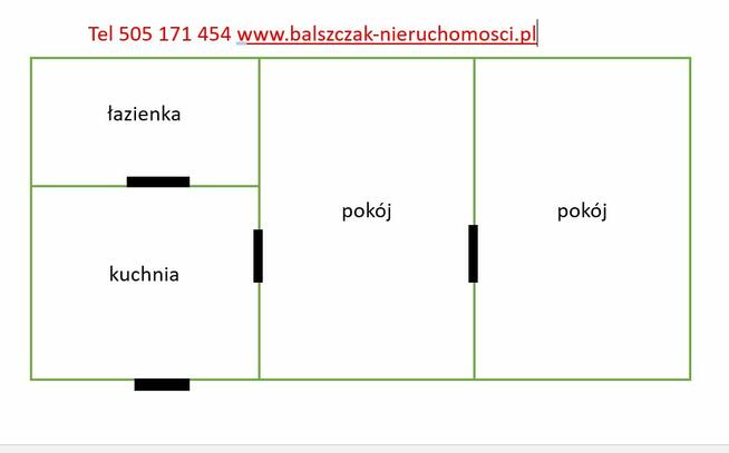 Mieszkanie 2 pokoje parter ogródek, komórka, KW Wołomin cent