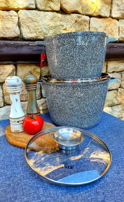 Garnki marmur rosołowe