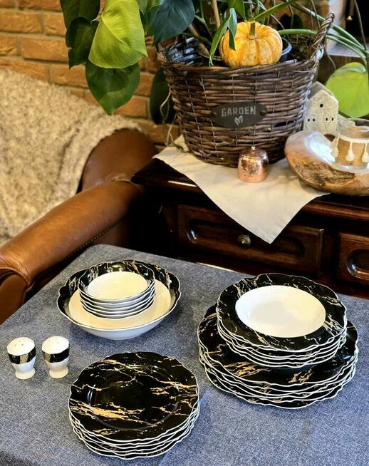 Serwis obiadowy marmur dwa wzory