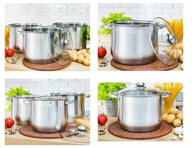 Garnki nierdzewne rosołowe