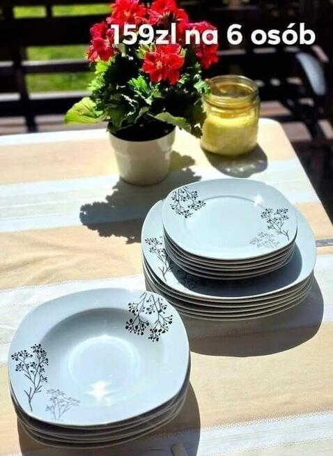 Talerze 18 el różne wzory