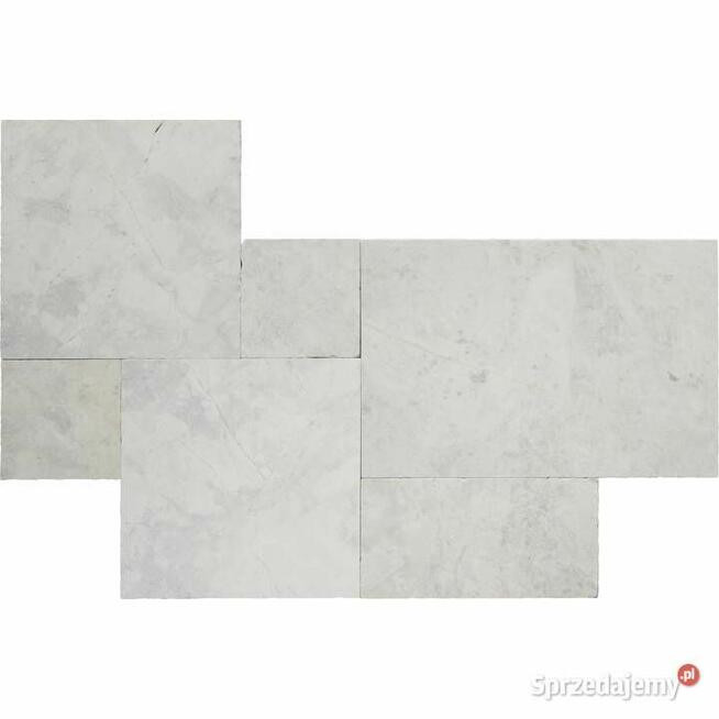 Płytki Marmurowe Royal White bębnowane komplet 0,742 m2