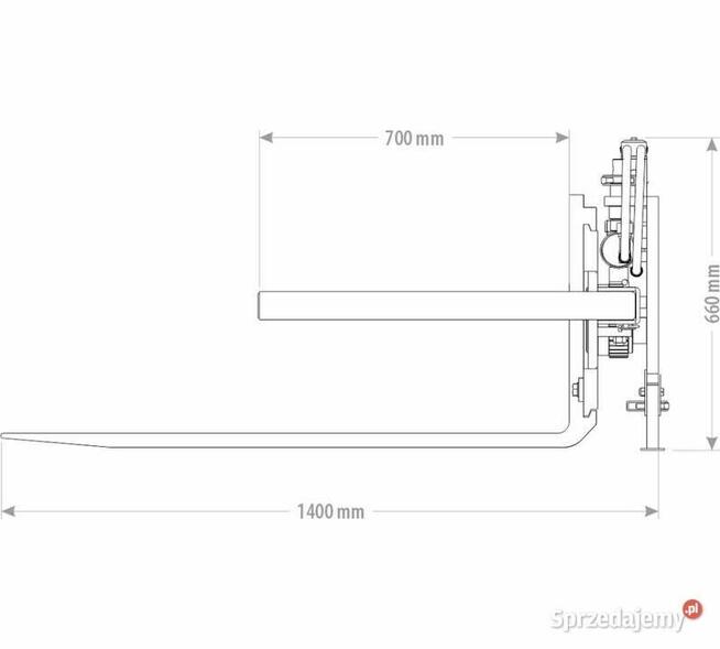 WIDŁY DO PALET OBROTOWE 1,6 T
