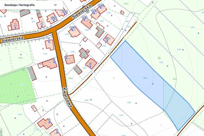 Działka budowlana 3942 m², Myszków, spokojna okolica