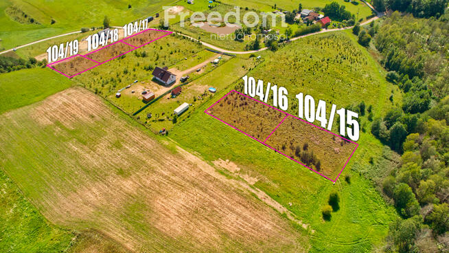 Działka 1500 m² przy lesie – Oracze k. Ełku