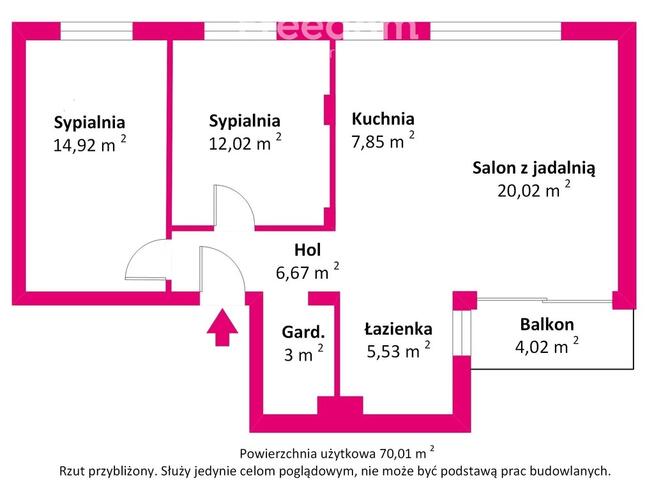 Serock, 3 pokoje, słoneczne, stan deweloperski