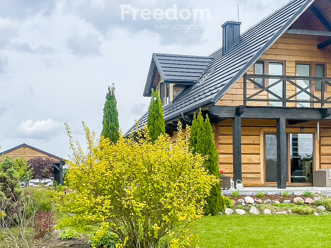 Dom z bala drewnianego z 2017 w okolicach Tykocina