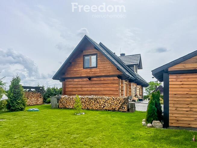 Dom z bala drewnianego z 2017 w okolicach Tykocina