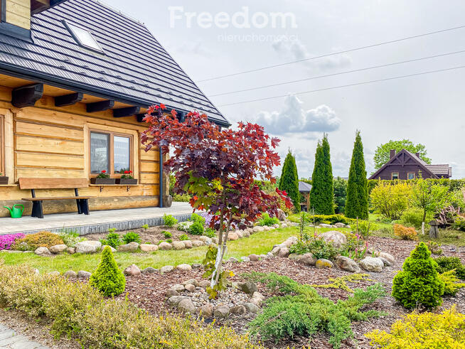 Dom z bala drewnianego z 2017 w okolicach Tykocina