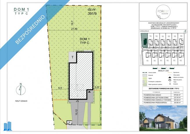 Dom wolnostojący - widok na las, 980m2 działka, REKUPERACJA GRATIS!