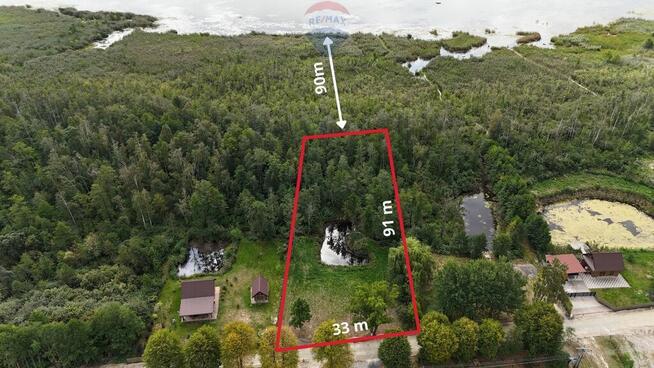 Działka z własnym stawem przy jeziorze Sumin