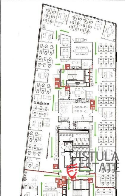 Przestrzeń biurowa w noweczesnym budynku