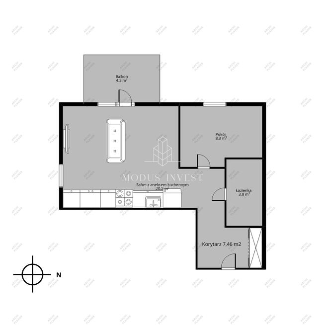 2 pokojowe mieszkanie, stan deweloperski